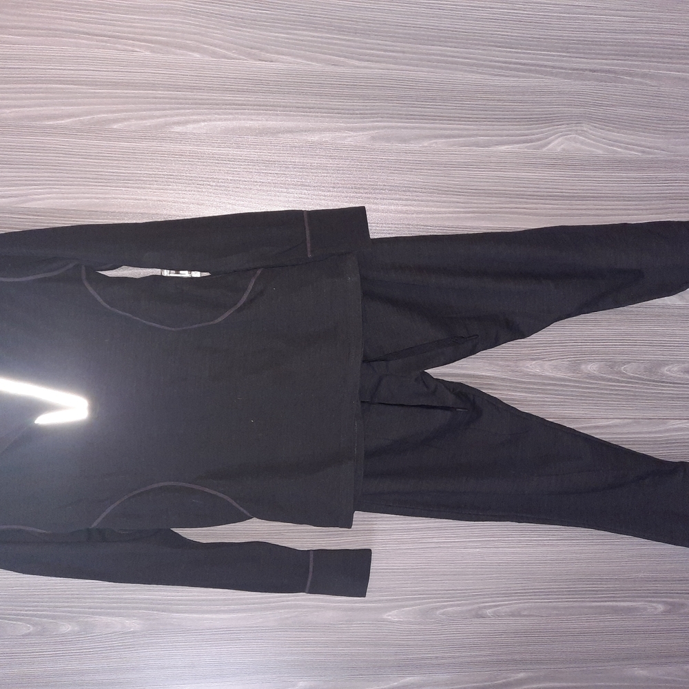 T-max Black Merino Wool Blend Top